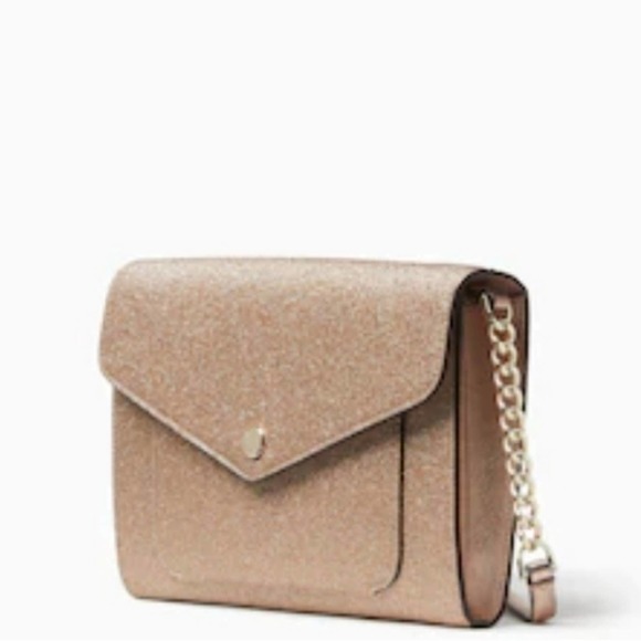 KATE SPADE TINSEL FLAP CROSSBODY IN ROSE GOLD - Picture 4 of 4